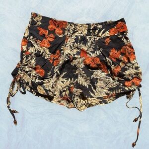 RAGA Black and Orange Cargo Shorts Vibrant Design
